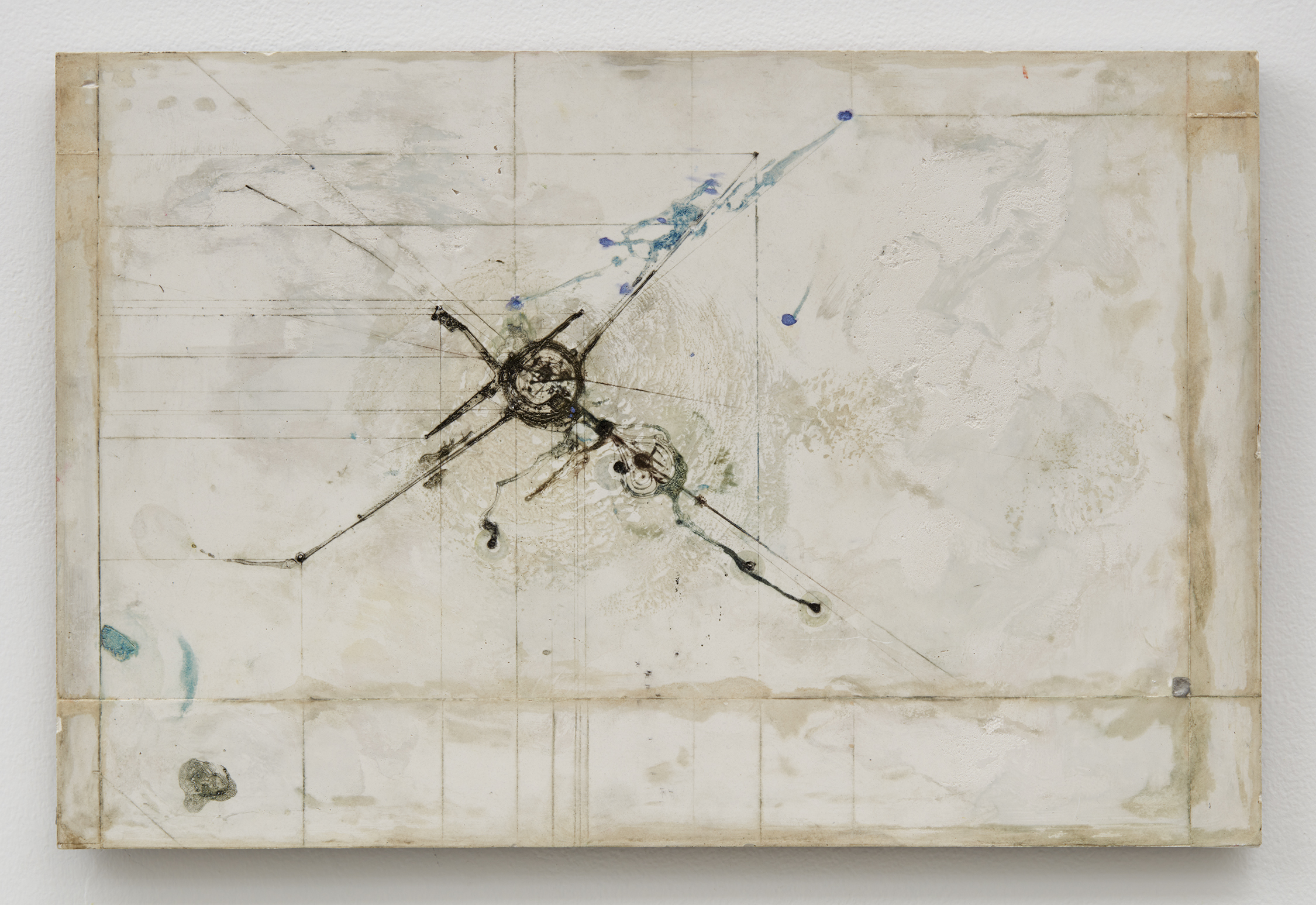 <i>Decoy</i>, 2024. Intaglio and tin on polymer plaster composite, 10 7/8 x 16 3/8 in (27.5 x 41.6 cm)